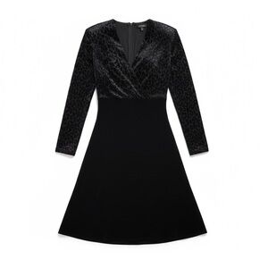 VTG 80s KC Spencer Mini Dress Women Small Black Velvet Cocktail Retro